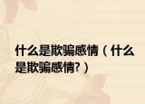 什么是欺骗感情（什么是欺骗感情?）