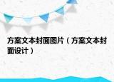 方案文本封面图片（方案文本封面设计）