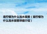 青柠檬为什么泡水很苦（青柠檬为什么泡水很苦详细介绍）