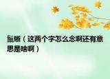 鬣蜥（这两个字怎么念啊还有意思是啥啊）