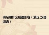 满足用什么成语形容（满足 汉语词语）