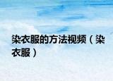 染衣服的方法视频（染衣服）