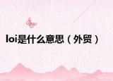 loi是什么意思（外贸）