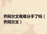 乔阿尔文霉霉分手了吗（乔阿尔文）