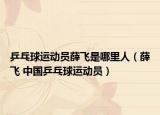乒乓球运动员薛飞是哪里人（薛飞 中国乒乓球运动员）