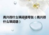 高兴得什么填词语夸张（高兴得什么填词语）