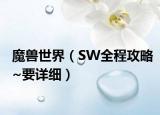 魔兽世界（SW全程攻略~要详细）