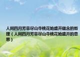 人间四月芳菲尽山寺桃花始盛开蕴含的哲理（人间四月芳菲尽山寺桃花始盛开的意思）