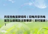 共享充电宝要钱吗（街电共享充电宝怎么使用及注意事项（支付宝端））