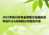 2022年四川养老金调整方案最新消息是什么6月底前公布相关方案