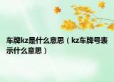 车牌kz是什么意思（kz车牌号表示什么意思）