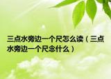 三点水旁边一个尺怎么读（三点水旁边一个尺念什么）
