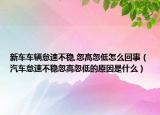 新车车辆怠速不稳,忽高忽低怎么回事（汽车怠速不稳忽高忽低的原因是什么）