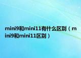 mini9和mini11有什么区别（mini9和mini11区别）
