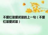 不爱红装爱武装的上一句（不爱红装爱武装）