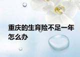 重庆的生育险不足一年怎么办