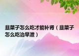 韭菜子怎么吃才能补肾（韭菜子怎么吃治早泄）