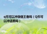q币可以冲微信王者吗（Q币可以冲话费吗）