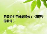 阴天的句子唯美短句（《阴天》的歌词）