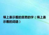 填上表示看的意思的字（填上表示看的词语）