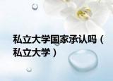 私立大学国家承认吗（私立大学）