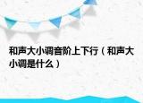 和声大小调音阶上下行（和声大小调是什么）