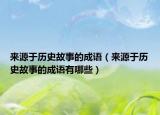 来源于历史故事的成语（来源于历史故事的成语有哪些）