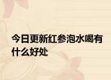 今日更新红参泡水喝有什么好处