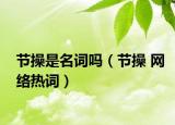 节操是名词吗（节操 网络热词）