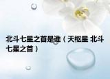 北斗七星之首是谁（天枢星 北斗七星之首）