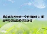 重庆现在养老金一个月领取多少 重庆养老保险缴费标准详情