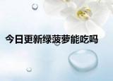 今日更新绿菠萝能吃吗