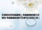 在哪里找到电脑截图（电脑截图的图片在哪找 电脑截图的图片在哪可以找到介绍）