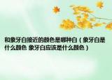 和象牙白接近的颜色是哪种白（象牙白是什么颜色 象牙白应该是什么颜色）