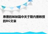 惠普的姊妹篇中关于斯内普教授的BG文章