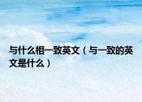 与什么相一致英文（与一致的英文是什么）