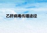 乙肝病毒传播途径