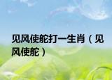 见风使舵打一生肖（见风使舵）