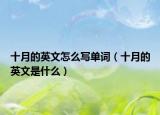 十月的英文怎么写单词（十月的英文是什么）
