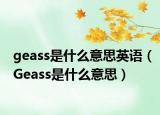 geass是什么意思英语（Geass是什么意思）
