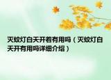 灭蚊灯白天开着有用吗（灭蚊灯白天开有用吗详细介绍）