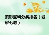 紫砂泥料分类排名（紫砂七老）
