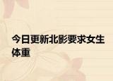 今日更新北影要求女生体重