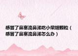 感冒了鼻塞流鼻涕吃小柴胡颗粒（感冒了鼻塞流鼻涕怎么办）