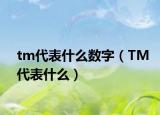 tm代表什么数字（TM代表什么）