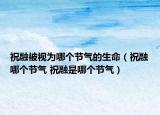 祝融被视为哪个节气的生命（祝融哪个节气 祝融是哪个节气）