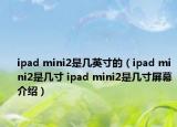 ipad mini2是几英寸的（ipad mini2是几寸 ipad mini2是几寸屏幕介绍）