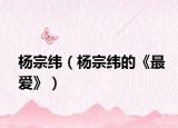 杨宗纬（杨宗纬的《最爱》）