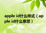 apple id什么样式（apple id什么意思）