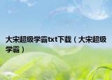 大宋超级学霸txt下载（大宋超级学霸）